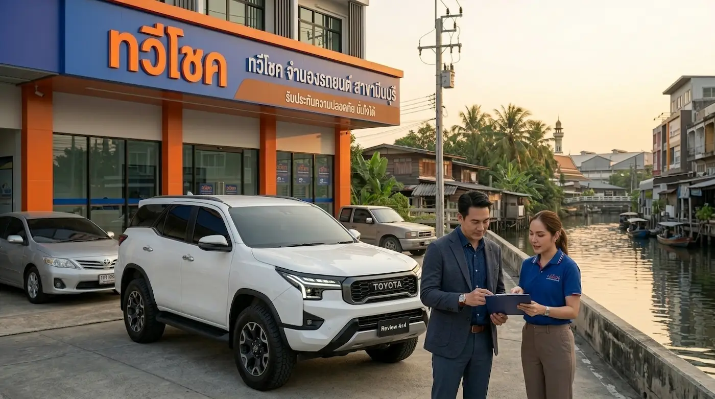 ทวีโชค รับจำนำรถ มีนบุรี กรุงเทพ รถติดไฟแนนซ์สอบถามได้